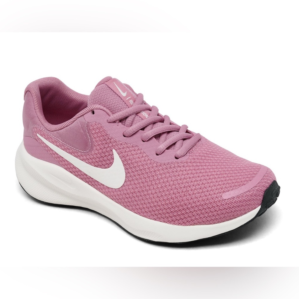 Nike Women's Pink White Revolution 7 Wide Width Running Sneakers NWB Size 6